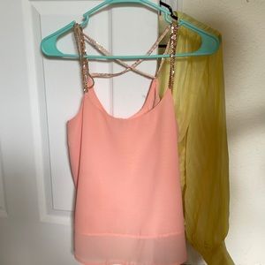 Sequin strap tank